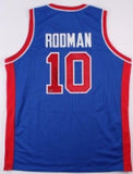Dennis Rodman Signed Pistons Jersey (Schwartz COA ) 5xNBA Champ 7xRebounding Ldr