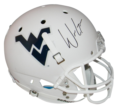 WILL GRIER AUTOGRAPHED WEST VIRGINIA MOUNTAINEERS WHITE FULL SIZE HELMET BECKETT