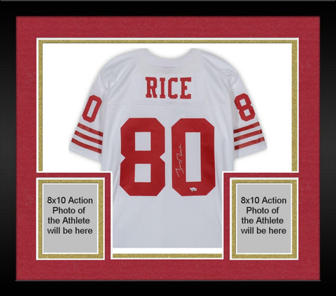 FRMD Jerry Rice San Francisco 49ers Signed Mitchell & Ness Red Replica Jersey