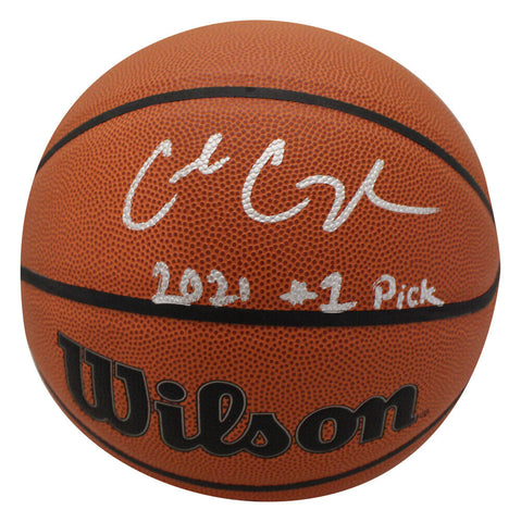 Cade Cunningham Autographed Wilson Basketball 2021 #1 Pick Pistons FAN 36026