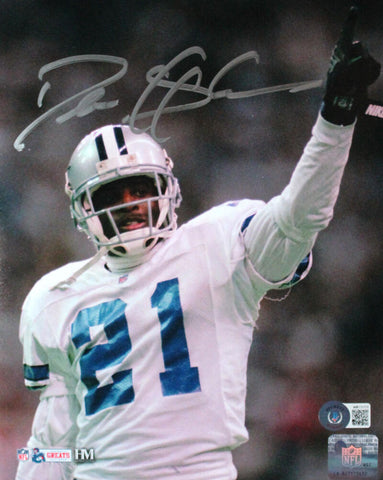 Deion Sanders Autographed Dallas Cowboys 8x10 Pointing HM Photo-Beckett W Holo