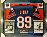 Mike Ditka Signed Chicago Bear 35x43 Framed Jersey (Beckett) Super Bowl XX Coach
