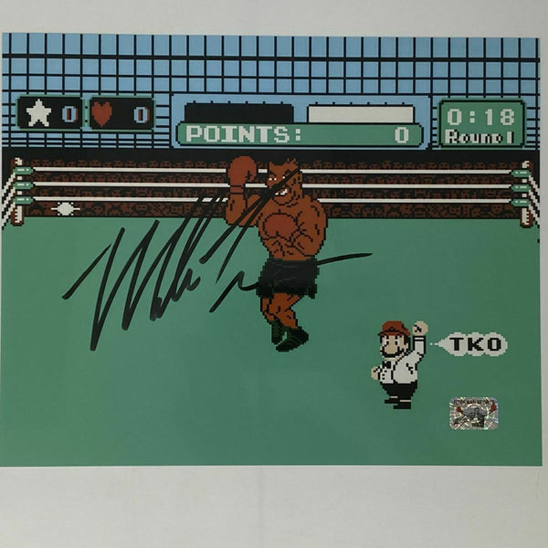 Autographed/Signed MIKE TYSON Punchout Nintendo Boxing 8x10 Photo Hologram COA