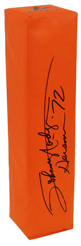 Johnny Rodgers Signed BSN Orange Football Endzone Pylon w/Heisman'72 - (SS COA)