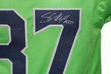 Shaun Alexander Autographed/Signed Pro Style Green XL Jersey Beckett 35497