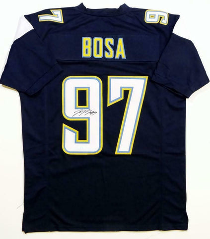 Joey Bosa Autographed Blue Pro Style Jersey- JSA Witnessed Auth *9