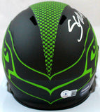 Shaun Alexander Autographed Seahawks Eclipse Speed Mini Helmet-Beckett W Holo