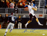 Mike Evans Autographed *Blue Texas A&M 16x20 In Air Against Ole Miss Photo-