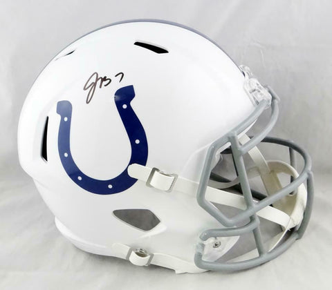 Jacoby Brissett Signed F/S Indianapolis Colts Speed Helmet- JSA W Auth *Black
