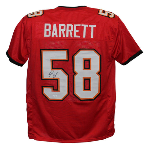 Shaquil Barrett Autographed/Signed Pro Style Red XL Jersey JSA 27652