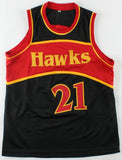 Dominique Wilkins Signed Atlanta Hawks Jersey (Tristar Holo) Hall of Fame 2007