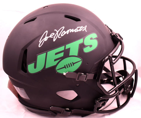 Joe Namath Autographed Jets F/S Eclipse Speed Authentic Helmet- Beckett W Holo