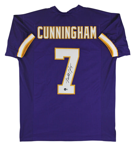 Randall Cunningham Authentic Signed Purple Pro Style Jersey BAS Witnessed