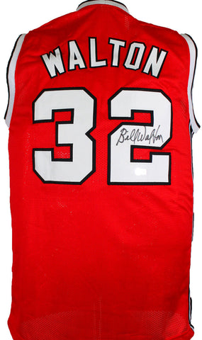 Bill Walton Autographed Red Pro Basketball Jersey-Beckett W Hologram *Black