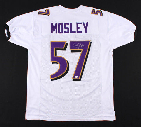 C.J. Mosley Signed Baltimore Ravens White Jersey (JSA) 2014 1st Rd Draft Pick LB