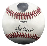 Yankees Yogi Berra Signed Thumbprint Baseball LE #'d/200 w/ Display Case BAS