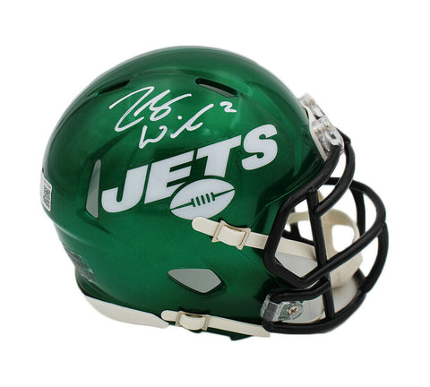 Zach Wilson Signed New York Jets Speed NFL Mini Helmet