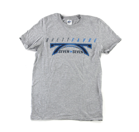 Official Favre 4 Hope Adult Grey T-Shirt With "7 On 7"