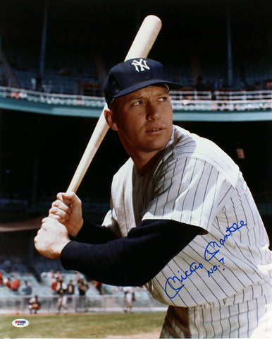 Yankees Mickey Mantle "No. 7" Signed 16x20 Photo Auto Graded 10! PSA/DNA #S04091