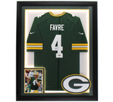 Brett Favre Signed Green Bay Packers LED Framed Nike Limited Green NFL Jersey