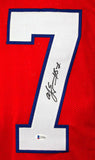 AJ Epenesa Autographed Red Pro Style Jersey - Beckett W Auth *7