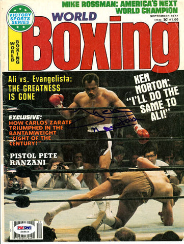 Ken Norton Autographed Signed Boxing World Magazine Cover PSA/DNA #S48555
