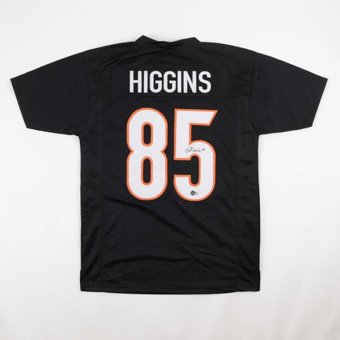 Tee Higgins Signed Cincinnati Bengals Black Jersey (Beckett) Univ. of Tenn. W.R.