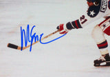 Mike Eruzione Signed USA Hockey Team Game Win Shot 8x10 Photo- Beckett W*Blue