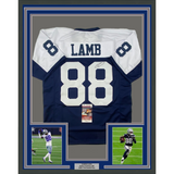 Framed Autographed/Signed CeeDee Lamb 33x42 Thanksgiving Day Jersey JSA COA