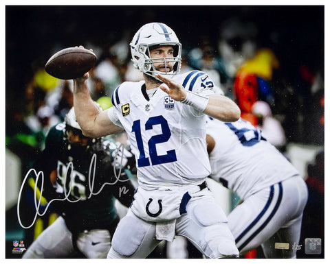 ANDREW LUCK Autographed Colts 16" x 20" "12" Photograph PANINI LE 1/25