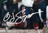 OJ Simpson Signed Buffalo Bills Vs Jets Stiff Arm 8x10 HM Photo- JSA W *White