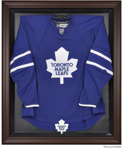 Toronto Maple Leafs (1970-2016) Brown Framed Logo Jersey Display Case