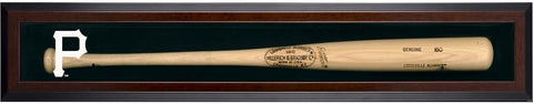 Pittsburgh Pirates (2014-Present) Logo Brown Framed Single Bat Display Case