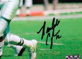 Randall Cunningham Autographed Eagles Dropback 8x10 HM Photo- Beckett W *Black