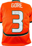 Frank Gore Autographed Orange College Style Jersey- JSA W Authenticated *Black