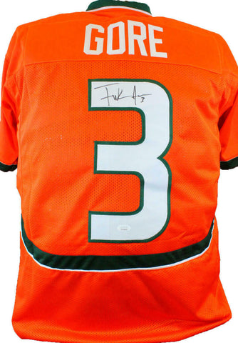 Frank Gore Autographed Orange College Style Jersey- JSA W Authenticated *Black