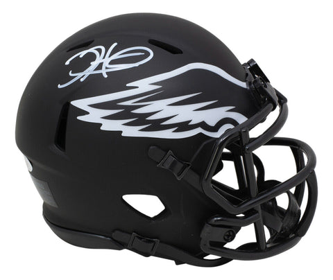 Jalen Hurts Signed Philadelphia Eagles Mini Speed Replica Eclipse Helmet JSA ITP