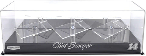 Clint Bowyer #14 3 Car 1/24 Scale Die Cast Display Case w/Platforms