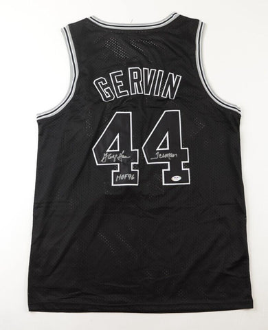 George Gervin Signed San Antonio Spurs Jersey Inscr. "HOF 96 & Iceman" (PSA COA)