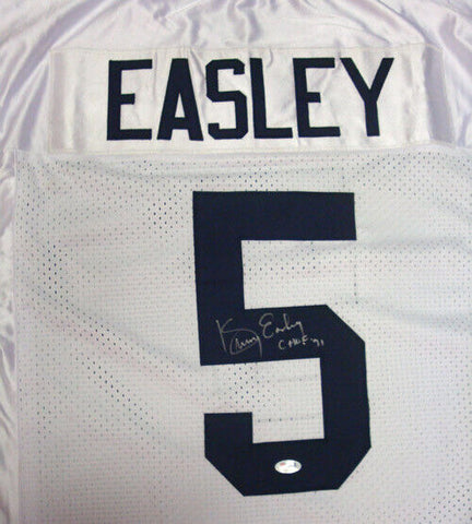 UCLA BRUINS KENNY EASLEY AUTOGRAPHED WHITE JERSEY "CHOF 91" PSA/DNA ITP 28259