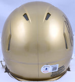 Jeremiah Owusu-Koramoah Autographed Notre Dame Speed Mini Helmet-Beckett W Holo