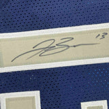 FRAMED Autographed/Signed JALEN BRUNSON 33x42 Dallas Dark Blue Jersey JSA COA