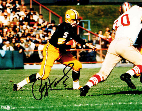 Paul Hornung Signed Green Bay Packers Running With Ball 8x10 Photo