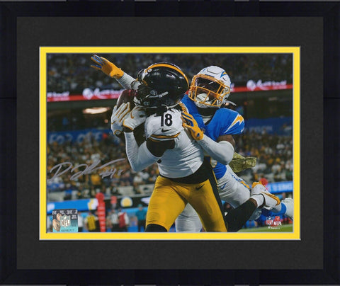 Framed Diontae Johnson Steelers Signed 8x10 Touchdown Catch Photograph