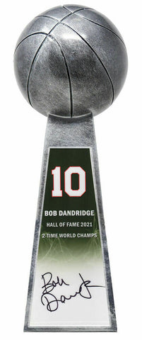 Bob Dandridge Signed Basketball Champion 14 Inch Replica Silver Trophy -(SS COA)
