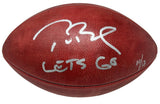 TOM BRADY Autographed "Let's Go" Metallic Patriots Logo Football FANATICS LE 12