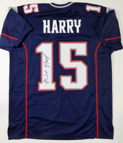 N'Keal Harry Autographed Blue Pro Style Jersey- Beckett W Auth *1