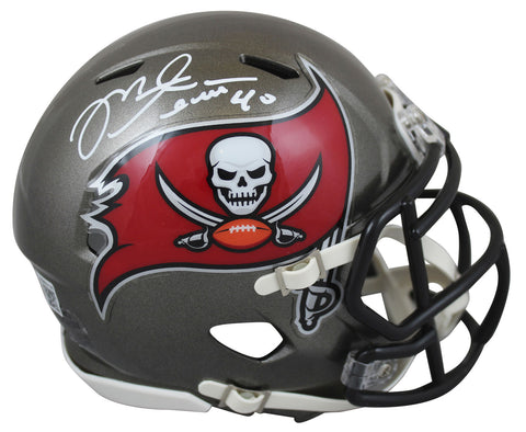 Buccaneers Mike Alstott Authentic Signed Speed Mini Helmet BAS Witnessed
