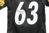 Dermontti Dawson Autographed/Signed Pro Style Black XL Jersey HOF BAS 33194