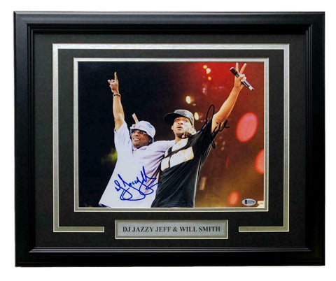 Will Smith DJ Jazzy Jeff Dual Signed Framed 11x14 Photo BAS H19790